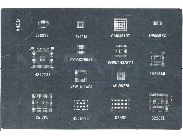 Набор трафаретов BGA для Nokia C5/C6/X2 (A409)